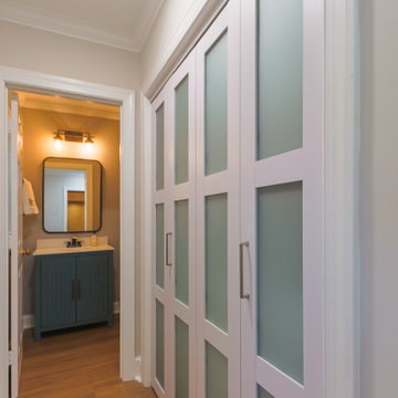 Custom Hall Closet Upgrade with Frosted Glass Panels