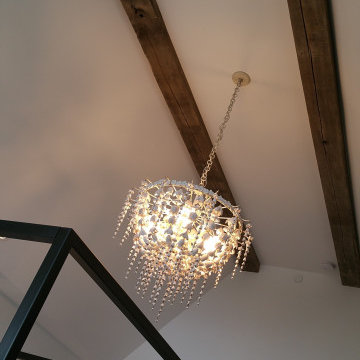 Half Width Hand Hewn Timbers on Vaulted Bedroom Ceiling