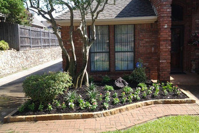 Stone Retaining Wall Flower Beds