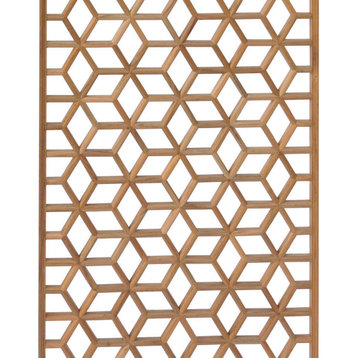 Rectangular Plain Wood Geometric Pattern Wall Panel