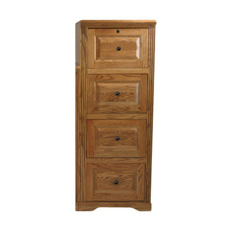 Eagle Furniture Oak Ridge 4-Drawer File Cabinet, Unfinished