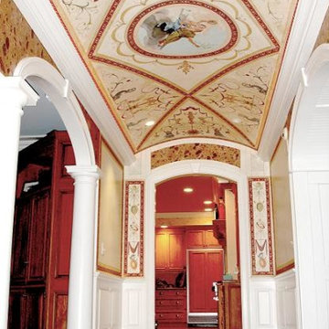 Hand painted Italian Villa / ceiling mural, CT. MJP Studios