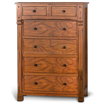 Sunny Designs Sedona 42" Traditional Wood Chest in Rustic Oak