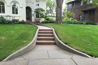 "Vintage Finish"  Terrace Steps with Brick Accents