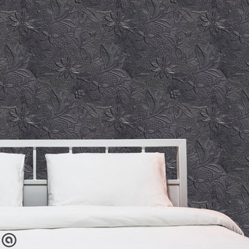 Embossed Tin. Industrial Collection. Haute Couture Peel & Stick Fabric Wallpaper