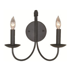 Artcraft Lighting Pot Racks Wall Sconce, Black