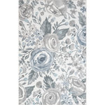 nuLOOM - nuLOOM Machine Washable Avis Floral Stain Repellent Area Rug, Ivory 5' x 8' - At nuLOOM, we believe that floor coverings and art should not be mutually exclusive. Founded with a desire to break the rules of what is expected from an area rug, nuLOOM was created to fill the void between brilliant design and affordability.