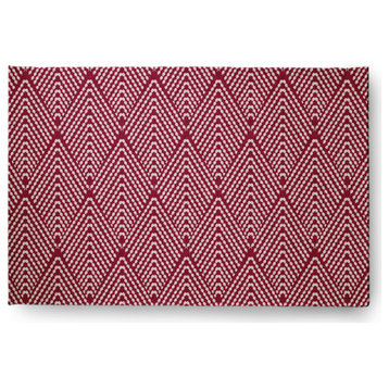 Lifeflor Fall Design Chenille Area Rug, Red, 2'x3'