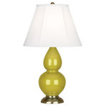 Robert Abbey - Robert Abbey CI10 Small Double Gourd - One Light Table Lamp - Shade Included: TRUE  Cord Color: BlackSmall Double Gourd One Light Table Lamp Citron/Antique Natural Brass *UL Approved: YES *Energy Star Qualified: n/a  *ADA Certified: n/a  *Number of Lights: Lamp: 1-*Wattage:150w A bulb(s) *Bulb Included:No *Bulb Type:A *Finish Type:Citron/Antique Natural Brass