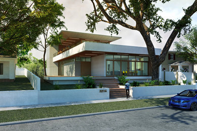 Contemporary exterior home idea in Tampa