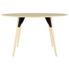 Clarke Oval Table - Black, Large, Maple