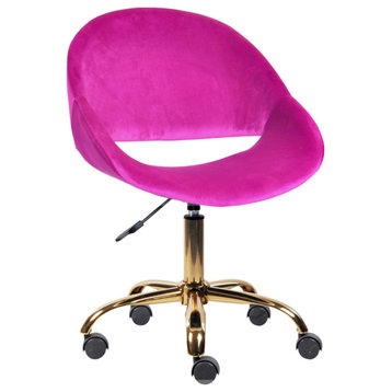 Velvet Upholstered Purple Makeup Vanity Chairs With Golden Chrome Base