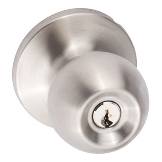 Sure-Loc Hardware Ridgecrest Mountain Oakley Satin Brass Interior Bed/Bath  No Deadbolt Privacy Door Knob