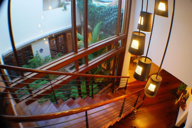 Inspiration for a contemporary staircase remodel in Other