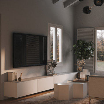 Modern Farmhouse Kitchen & Living Room