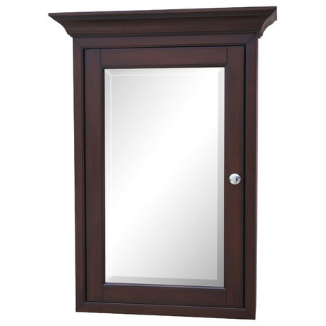 Newport Wall-Mounted Medicine Cabinet, Chocolate