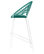 Puerto Counter Height Stool With White Frame, Turquoise Weave
