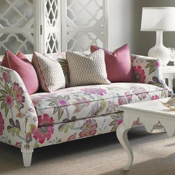 Ivory Key Swan Island Sofa With Tuxedo Back - Products
