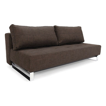 Supremax Sleek Excess Lounger / Begum Dark Brown Sofa Bed by Innovation USA