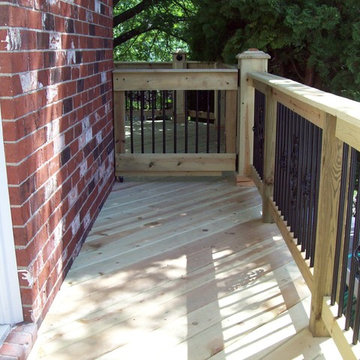 Pressure Treated deck with diamond dental molding & Diamond King Post,