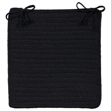 Colonial Mills Chair Pad Simply Home Solid Black Chair Pad