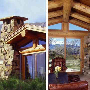 Random Rubble Stone Fireplace