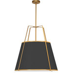 Dainolite - Dainolite TRA-3P-GLD-BK Trapezoid, 3-Light Trapezoid Pendant - TRA-3P-GLD-BK3 Light Trapezoid Pendant available in multiple fiTrapezoid 3 Light Tr GoldUL: Suitable for damp locations Energy Star Qualified: n/a ADA Certified: n/a  *Number of Lights: 3-*Wattage:100w E26 Medium Base bulb(s) *Bulb Included:No *Bulb Type:E26 Medium Base *Finish Type:Gold