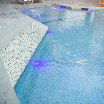 Modern Straight Line with Swim Up Bar