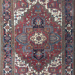 Persian Heris rug 6'10 X 9' - Area Rugs