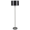Hilton Contemporary Table Lamp, Nickel With Black Metal Shade