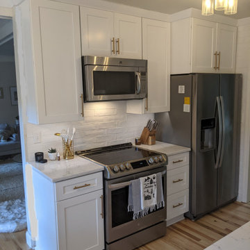 Transitional Kitchen Remodel Done in a Polar White Color