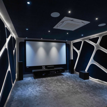 Home Theatre with Acoustic Panels and high quality Fabric