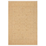 Bareens Designer Rugs - Shabby Chic Ziegler Jessia Beige Brown Hand-Knotted Wool Rug - 9'2'' x 12'3'' - Enhance the ambiance of your home with this magnificent Persian-influenced Turkish hand-knotted rug made by skilled artisans capable of creating the most exceptional vegetable dyes and hand-spun wool. This exquisite handmade rug is a one-of-a-kind Peshawar Kafkaz, otherwise identified as Chobi, Chobi Peshawar, Oushak, or Ziegler rug. These handmade rugs are crafted in Pakistan utilizing superior-quality wool imported from Australia, New Zealand, and Korea in two types of weaves: the Persian weave and the Mori weave. This rug is meticulously crafted by hand using the finest natural vegetable dyes extracted from local plants. The artisans use a blend of hand-spun local and fine merino wool, resulting in a rug with a compelling texture, higher lanolin content, and longer staple. The artisans occasionally incorporate natural or artificial silk into the pile to enhance specific motifs. The finished product is an awe-inspiring execution of flawless design and an understated palette that exudes elegance.