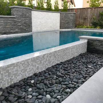 Modern Back Yard and Water Feature