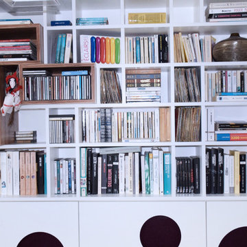 Création d'un bureau-bibliothèque sur-mesure • Houilles 78