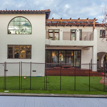 Rear Elevation With Pergola and Pool