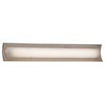 Justice Design Group - Fusion Lineate 30" Linear LED Bath Bar, Brushed Nickel, Opal Shade - Fusion - Lineate 30" Linear LED Bath Bar - Brushed Nickel Finish - Opal Shade