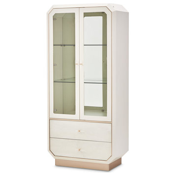 La Rachelle Display Cabinet with LED Lighting - Champagne