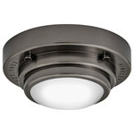Hinkley Lighting - Hinkley Lighting Porte-Light XS Flush Mount/Sconce, Black/Etched Opal, 32703BX - With coastal and industrial influences, Porte applies a stylish approach to the standard recessed light. With its integrated warm-dim LED light source and fashionable Black Oxide or Heritage Brass finish options, Porte s domed etched opal glass casts an abundant amount of light to deliver both substance and style. Porte fixtures can also be used as a wall sconce.