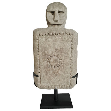 Consigned Timor Island Stone Tablet on Stand