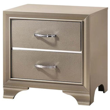 Coaster Beaumont Champagne Nightstand 23.5x16.5x24.25 Inch