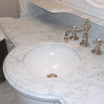 Marble bathroom built-in sink