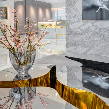 Gold & White Trendsetting House - Project by Vrakta Gupta