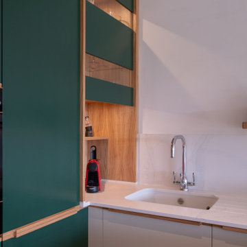 Handmade contemporary kitchen, Newbury Race Course, Berkshire