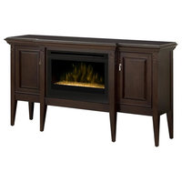 Dimplex Upton Mantel Electric Log Fireplace Cabinet