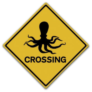 Octopus Crossing, Classic Metal Sign