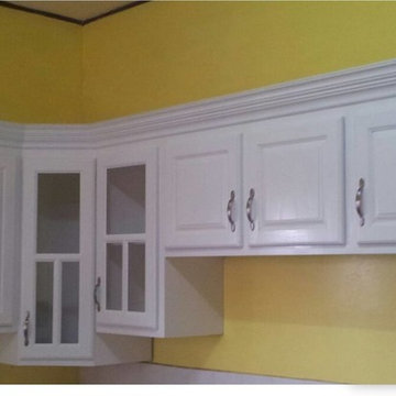 White overhead Kitchen