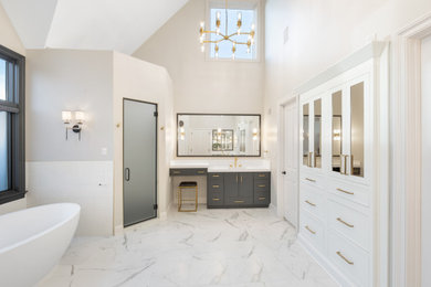 Modern Luxe Primary Bathroom Remodel Leawood, KS