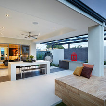 wood look tile outdoors