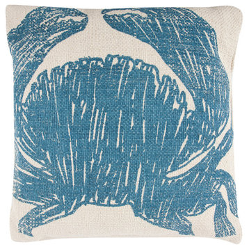 Crab Sketch Pillow 18"x18"